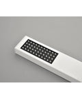 Close-up of handheld nozzle with self-cleaning silicone tips for the Shower System with Waterfall Rainfall Head and Handheld, Wall-Mounted.