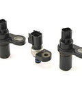 3-Piece Updated Pressure Transducer Sensor Kit For 1999-Up Dodge Chrysler Jeep 45RFE 545RFE 68RFE Transmissions Plug-And-Play Input Output Replacement Compatible With 2-4799061AB And 1-4799758, showing three black sensors with connectors