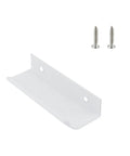 White 3.94 Inch Curved Edge Finger Pulls 10 Pack For Cabinets And Dressers 64mm Hole Centers Aluminum Alloy Back Mount Concealed Handle with screws