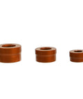 Set of three orange billet aluminum engine bolt caps from Orange Engine Bolt Cap Set for Harley Motorcycles 66Pcs