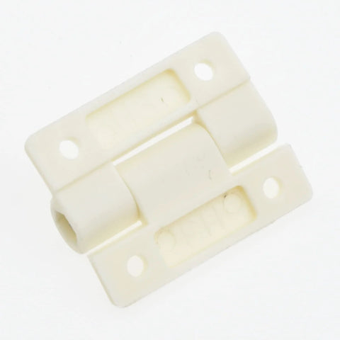 Two Pack Folding Door Hinge Set With Serious Damping And No Fuss Install Adjustable Stop Torque Buffer And Positioning For Cabinets Or Closets 72x56x19mm White Plastic Hinge Pre Drilled Countersunk Holes