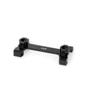 Beefy Aluminum Rear Frame Rail Bracket With Body Post Mount For 1 To 10 Scale RC Crawler Fits Axial SCX10 III upgrade component, black anodized