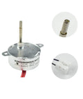 TYC-40 12V Synchronous Motor 5 RPM CW CCW with flat 35mm shaft, wires, and compact design for quiet operation.