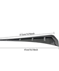 Tesla Cybertruck Side Fender Vent Trim Rocking A Slick Carbon Fiber Peel And Stick Exterior Accent Kit For Clean Street Style Upgrades and Super Fast No Mess Install, 41 cm by 9.5 cm.