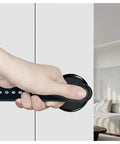 Slick Smart Door Lock Handle Featuring Quick Match Fingerprint And Private Code Remote Unlock Keyless Entry For House Doors Next Level Electronic Security Totally Legit, finger pressing handle.