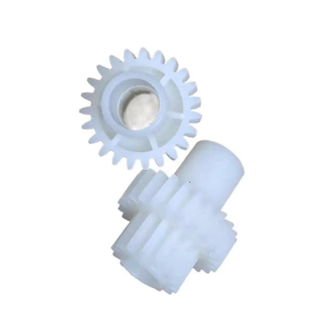 Heavy Duty Lift Motor Gear Replacement Compatible With Riso Ev Cv Duplicator Copiers M0 Point 8 X14 Pinion close-up view of gears