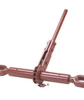 Heavy Duty Double Jaw Ratchet Turnbuckle With Forged Eyes 28000 Lbs Capacity 4 Pack 12 Inch Barrel Takes Up 10 Inches viewed from side angle.