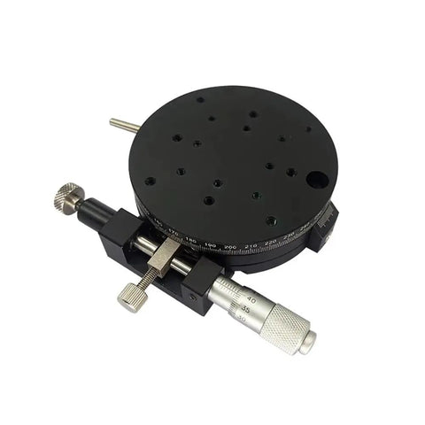 110mm Precision Manual Rotary Stage With Lockable Fine Adjustment And 360 Degree Rotation For Pro Grade Alignment In The Lab Aluminum Anodized Platform Low Runout And High Angular Accuracy SEMR110-AR