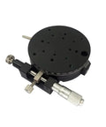 Rugged 110mm Rotary Stage With Fine Micrometric Adjustment And 360 Degree Lockable Positioning, Aluminum Alloy Anodized Platform