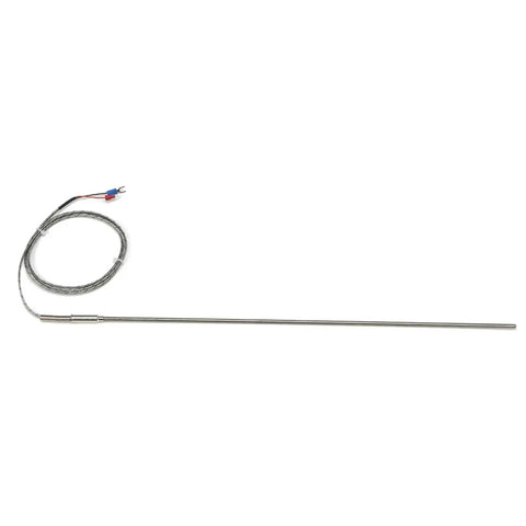 Thermocouple Temperature Sensor With 1.5m Metal Screened Cable, 400mm Flexible Probe, Sheathed WRNK-191, 3mm Diameter, High Precision Sensor