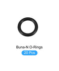 Nitrile Rubber O Rings 29 X 22 X 3.5mm 70A Black 20 Pack for faucets hoses pumps filters air lines and gas connections durable Buna N sealing gasket