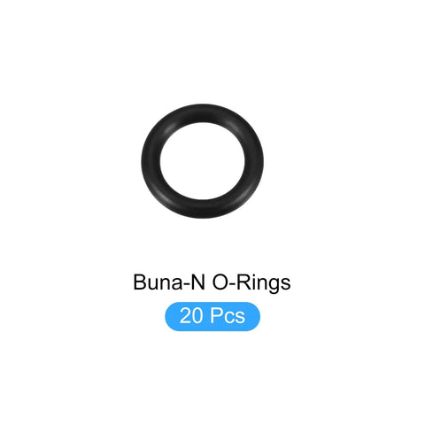 Nitrile Rubber O Rings 29 X 22 X 3.5mm 70A Black 20 Pack for faucets hoses pumps filters air lines and gas connections durable Buna N sealing gasket