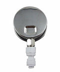 Stainless-steel oil-filled water pressure gauge, 2-1/2 inch dial, dual-scale, 1/4 inch lower mount for RO systems