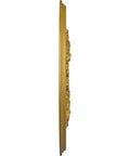 Side view of Pharaohs Gold Ceiling Medallion With Hand Painted Detail That Pops Twenty Three And Five Eighths Inch Outer Diameter