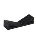 Pretty Slick Stained Glass Soldering Angle Wedge Jig Tool Straight Up 3D Printed PETG fixation bracket, black, for precise glass alignment.