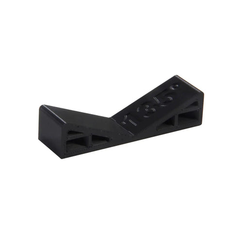 Pretty Slick Stained Glass Soldering Angle Wedge Jig Tool Straight Up 3D Printed PETG fixation bracket, black, for precise glass alignment.
