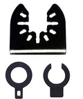 EZARC titanium oscillating tool blade set, 3-pack including metal cutting blade and two ring-shaped adapters