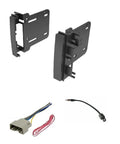 Black Double Din Car Stereo Install Kit With Wire Harness And Antenna Adapter For Select Chrysler Dodge Jeep Mitsubishi And Volkswagen Vehicles Easy Dash Fit For Aftermarket Radios