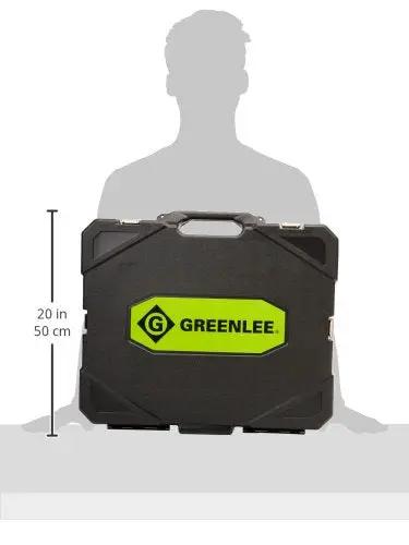 11 Ton Hydraulic Knockout Punch Kit With Hand Pump And Ram case showing size against silhouette
