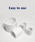 12 Pack 1/2 Inch White PVC Pipe Slip Socket Coupling Adapters For Sprinkler Systems And Drip Irrigation, Easy Pipe Extension Fittings