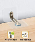 Anti Tip Furniture Anchors No Drill With Strong Adhesive And L Bracket For Baby Proofing Cabinets Bookcases Dressers And Shelves Easy Installation
