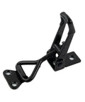 Adjustable GH 4001 Toggle Clamp Hasp Catch Clip With Quick Fixture Heavy Duty Steel Galvanized Iron Mount 220lb Capacity For Lock Free Boxes Cabinets Lockers Doors And Vehicles Easy Install And Secure Latch, black metal side view