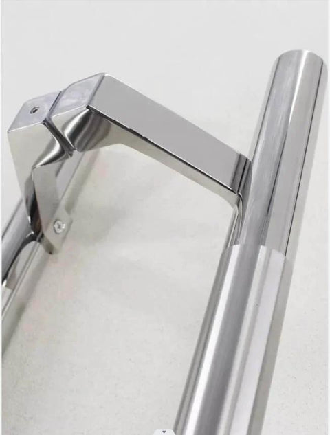 Offset Door Pull Handle For Sliding Doors And Front Entry, Long Matte Black Door Grab Bar, Modern Heavy Duty Gate Hardware