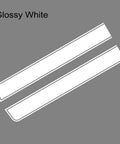 Premium Glossy Hood Decal Stripe For Tesla Cybertruck, glossy white vinyl accents, 120cm by 16cm, ideal for exterior customization.