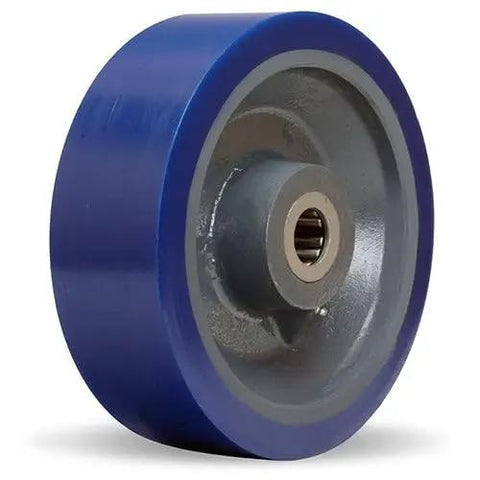 Solid As A Rock 6000 Lb Capacity Polyurethane On Steel Wheel Swivel Caster 12 By 4 Inches side view showing smooth, durable design.
