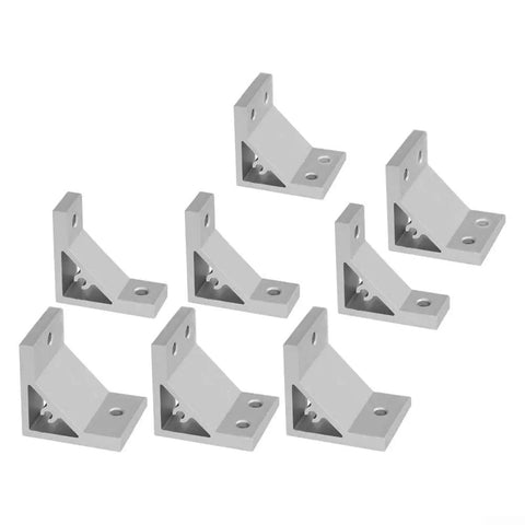 Heavy Duty 90 Degree Aluminum Corner Bracket Joint Fastener For 2020 Profile L Shape Connector Silver Finish multiple pieces layout