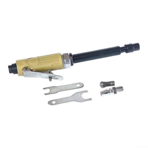 Rock Solid Aluminum Die Grinder With Extended Shaft built with attachments for precise polishing and sanding tasks.