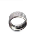 Top Shelf Heavy Duty Tension Pulley Front Tooth Wheel 1821047031 Straight Up Replacement For Orgapack Ort260 Electric Strapping Machine Solid Industrial Spare Part 1 Pc, showing a textured steel tension pulley.