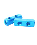 Pro Grade Pneumatic Fittings One Quarter Inch Pipe Thread Quick Connector Air Hose Manifold Block Splitter Blue For Home Workshop And Small Shop Two To Nine Way Ports Heavy Duty And Easy Install shown in teal blue with multiple ports.