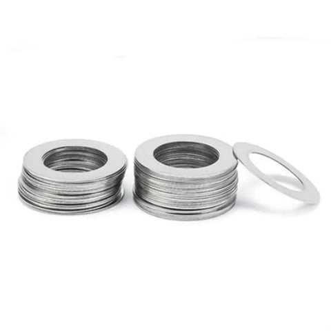 Ultra Thin 304 Stainless Steel Flat Washers Set 10 Pcs Shim Washers 0.1mm Thick Outer Diameter 28 to 35mm For Screws M22x30 Heavy Duty Pro Grade Hardware Kit for Durable Projects, stacked washers