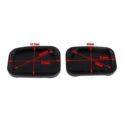 Black CNC Front Clutch And Brake Reservoir Cap Master Cylinder Cover for Harley Electra Glide dimensions indicated