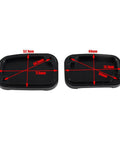 Chrome CNC Brake Fluid Reservoir Cap And Master Cylinder Cover for Harley Electra Glide with measurements in red.