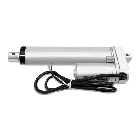 Beefy 6 Inch Stroke 12V Electric Linear Actuator With 225Lbs Load Capacity, IP55 Waterproof, Silver Aluminum Housing