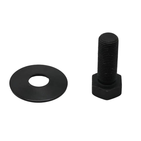 3 Pack Left Hand Thread Blade Bolts With Belleville Washers One Half Inch Diameter By One And One Half Inch Length Built Tough Mower Hardware For Finish Mowers Compatible With 502300 502301 502310 21 023 156026 502313, black bolt and washer
