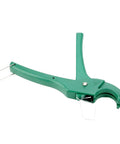 PVC Pipe Cutter With Aluminum Alloy Body Workhorse Ratchet Tube Cutter Hand Tool for PVC PP PU and PE Pipes shown in a side view