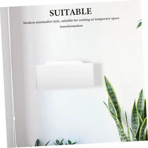 Wall-Mounted Bathroom Sink - Space-Saving Plastic Wash Basin for Small Restrooms, No-Drill Installat, shown on a wall with plants.
