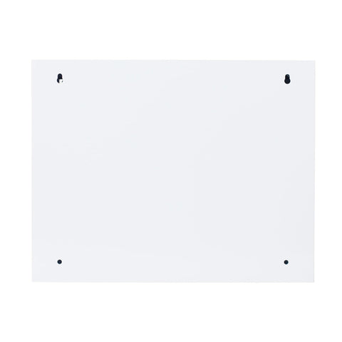 CUBIX SAFETY AED cabinet back panel, white metal with four corner mounting holes