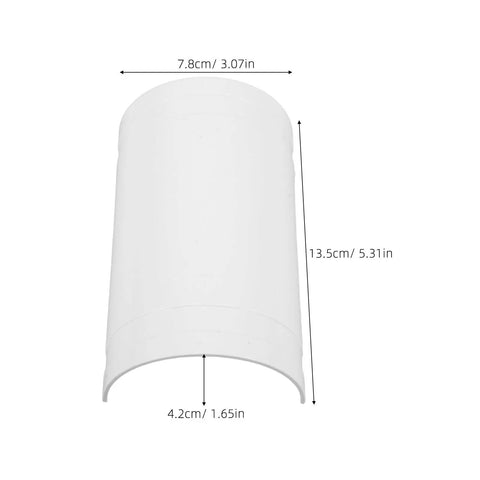 75Mm Leak Repair Patch Kit for PVC Drain Pipes With Open Union Connector, white PVC patch, dimensions shown