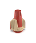 Red Twister Pro Wire Connector with beige SureGrip overmold for 22-8 AWG, showing expanded wing design for no slip grip.