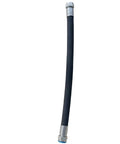 Heavy Duty Replacement Air Hose Compatible With Atlas Copco Air Compressors For Smooth Daily Grind And Tough Job Site Reliability On Your Well Equipped Garage Rig, black rubber hose with metal fittings.