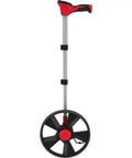 New 48-22-5112 for Milwaukee 12 In. Digital Measuring Wheel Red/Black shown from the side with handle and wheel details.