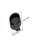 Three Piece Aluminum Recliner Cable Pull Handles In Black Oval Shape For Easy Angle Adjustments And Cozy Rest top view with dimensions