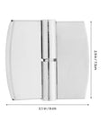 Self Closing Door Hinges for Public Restrooms With Adjustable Spring And Privacy Feature in stainless steel alloy, silver finish