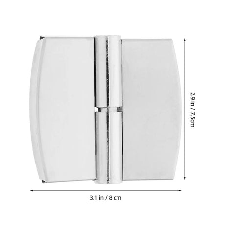 Self Closing Door Hinges for Public Restrooms With Adjustable Spring And Privacy Feature in stainless steel alloy, silver finish
