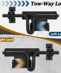 1‑Pack Heavy‑Duty Lockable Slide‑Bolt Gate Latch, Rust‑Resistant Metal Hardware for Yard, Fence and Shed Gates showing left and right locking options.
