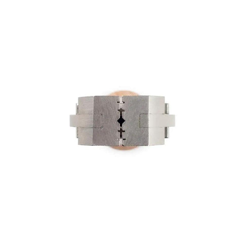 Solid Adjustable Hand Vise With Rotating Hardwood Handle That Snaps Securely And Grips Steady On Small Crafts Or Diy Builds Without Breaking A Sweat In Your Garage, showing hardened steel jaws.